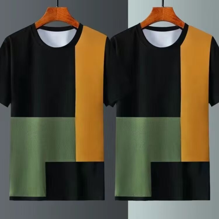 Men's Colorblock Short Sleeve O-Neck T-Shirt