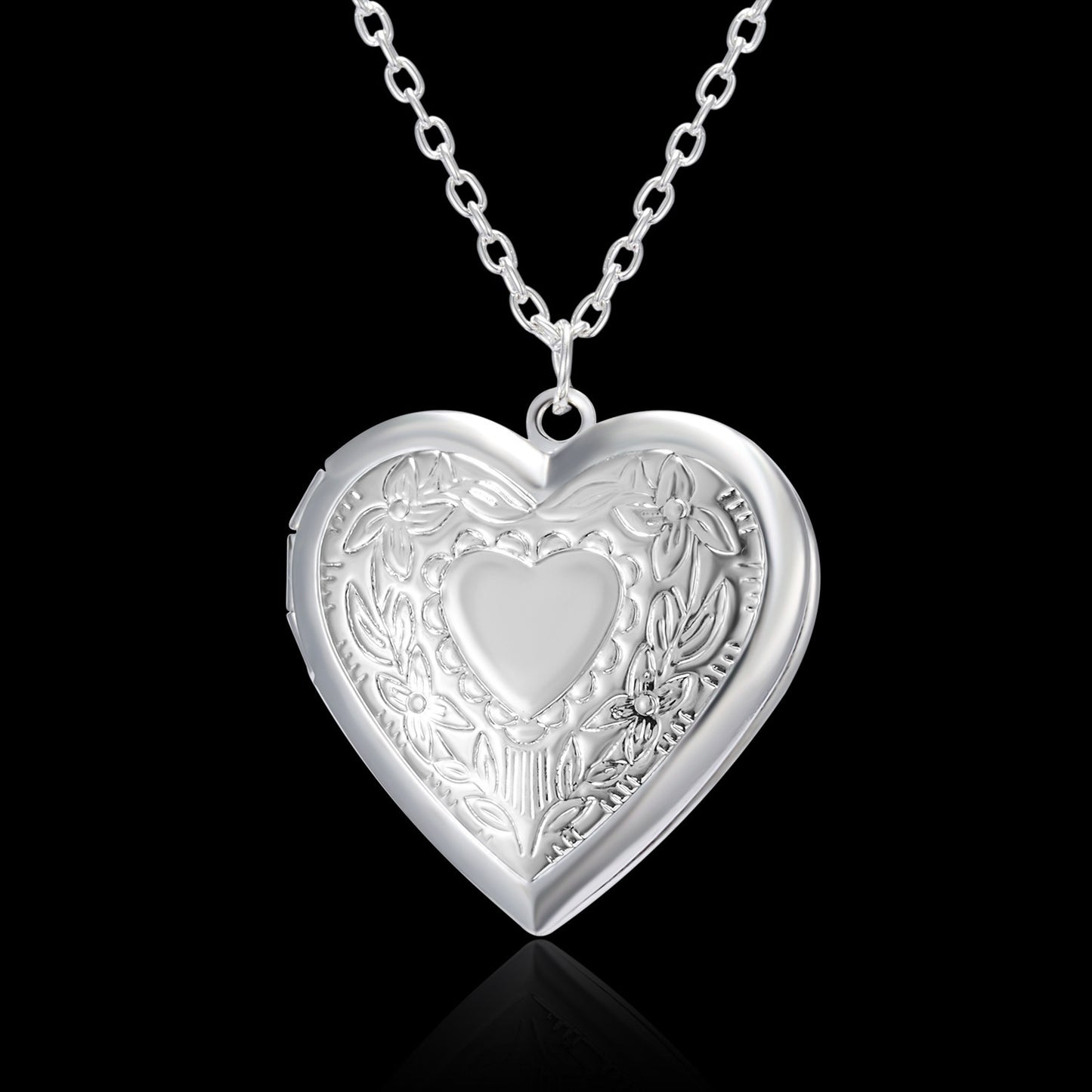 Personalized Customized Heart Shaped Photo Frame Pendant Necklace