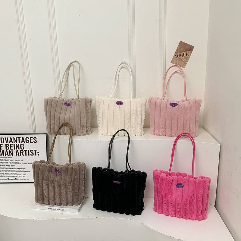 Plush Large Capacity Women's Tote Bags