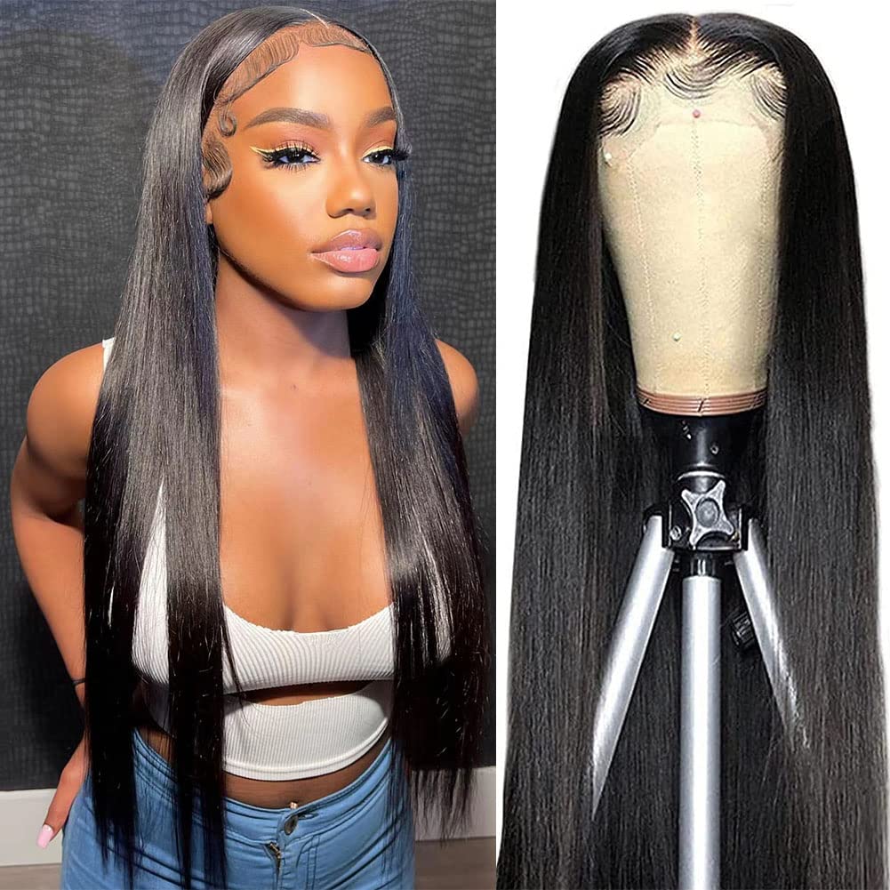 Bone Straight 13x4 HD Transparent Lace 100% Human Hair 18" or 20" Wigs