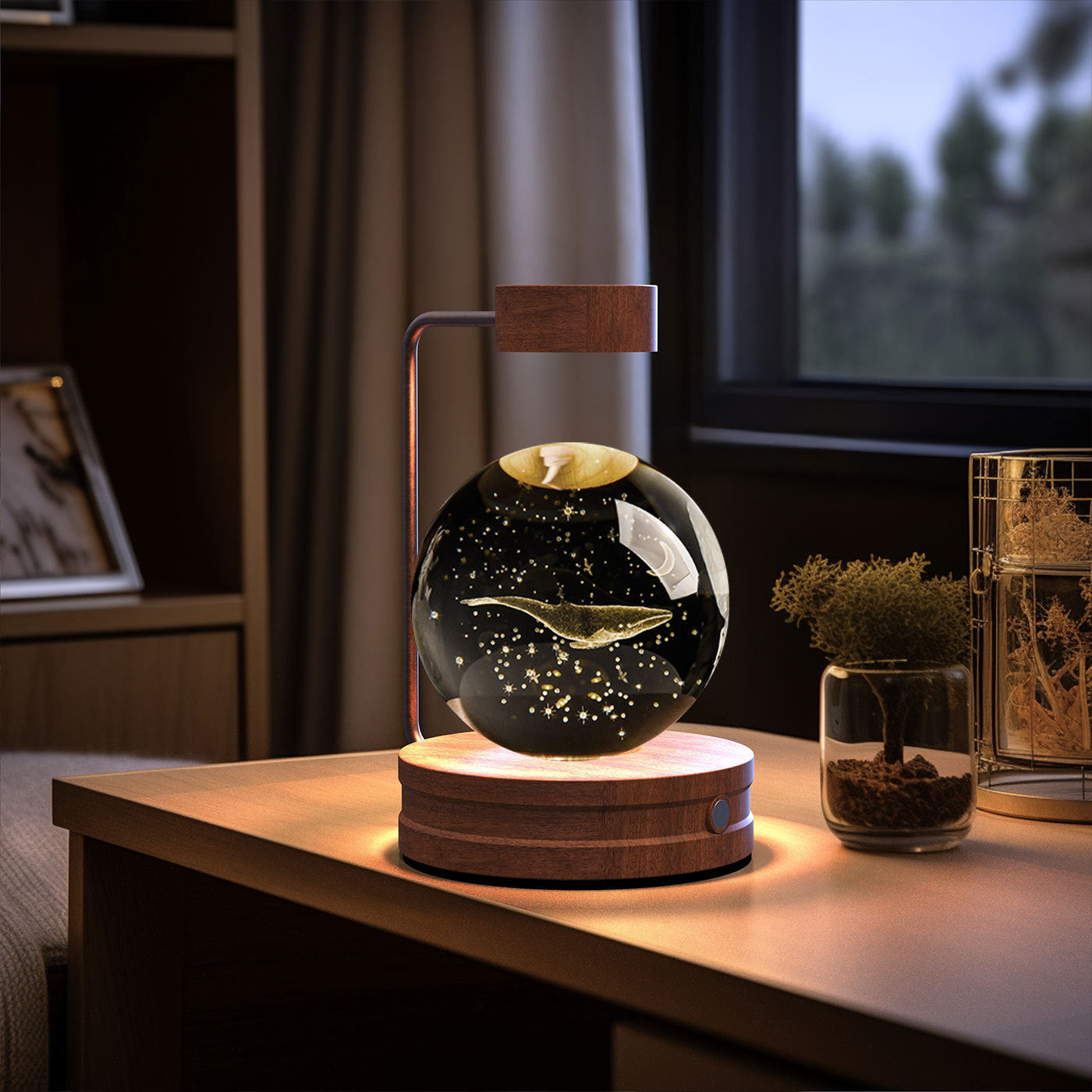 Crystal Ball Cosmic Indoor USB Bedside Night Light Lamp
