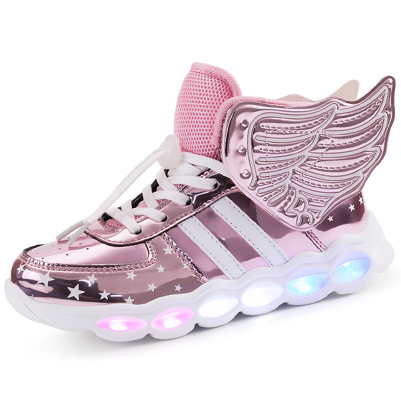 Metallic Rechargeable Wings Glitter Women's Sneakers