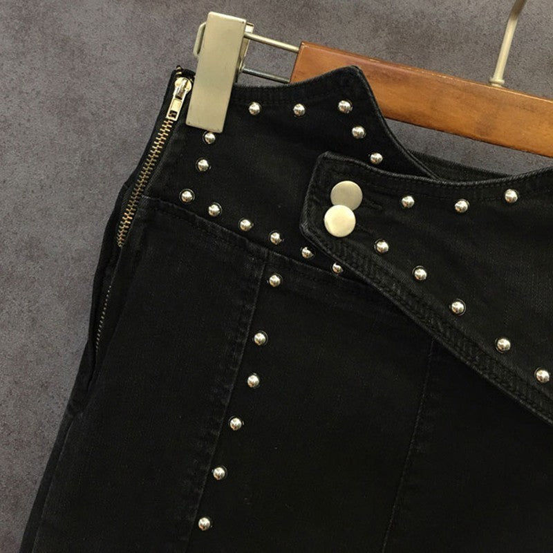 Hot Drill Rivet Design Women's Jeggings