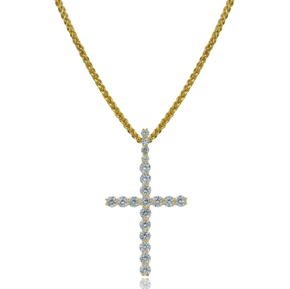 Cross/Ankh Design Hip-Hop Zirconia Chain Necklace