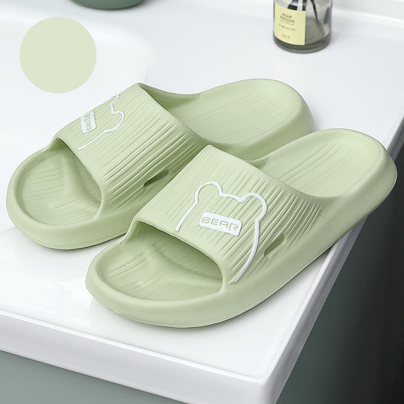 Unisex Teddy Bear/Bunny Thick Sole Flip-Flop Slipper Slides