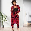 Ethnic Style Long Coat Two Piece Sets African Womens Jumpsuits COLLARLESS Full Length Women,women 1-3 Days 5 Colors