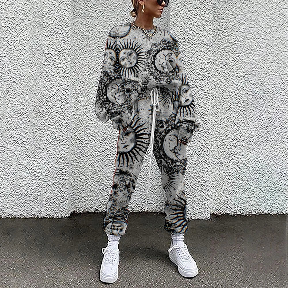 Abstract Printed Ladies Sweatsuit