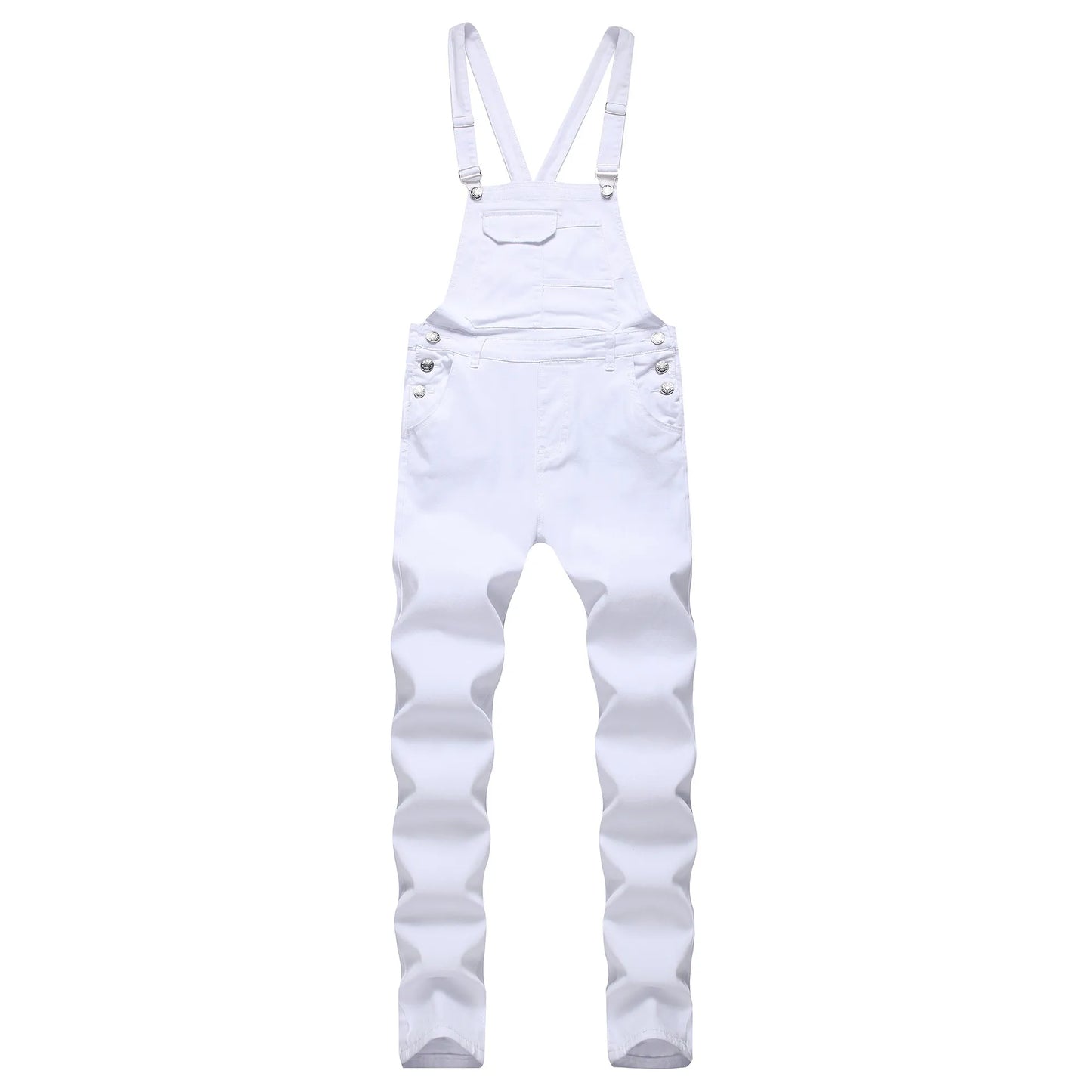 Denim Men's Cargo Multi-Pocket Slim Bib Overalls