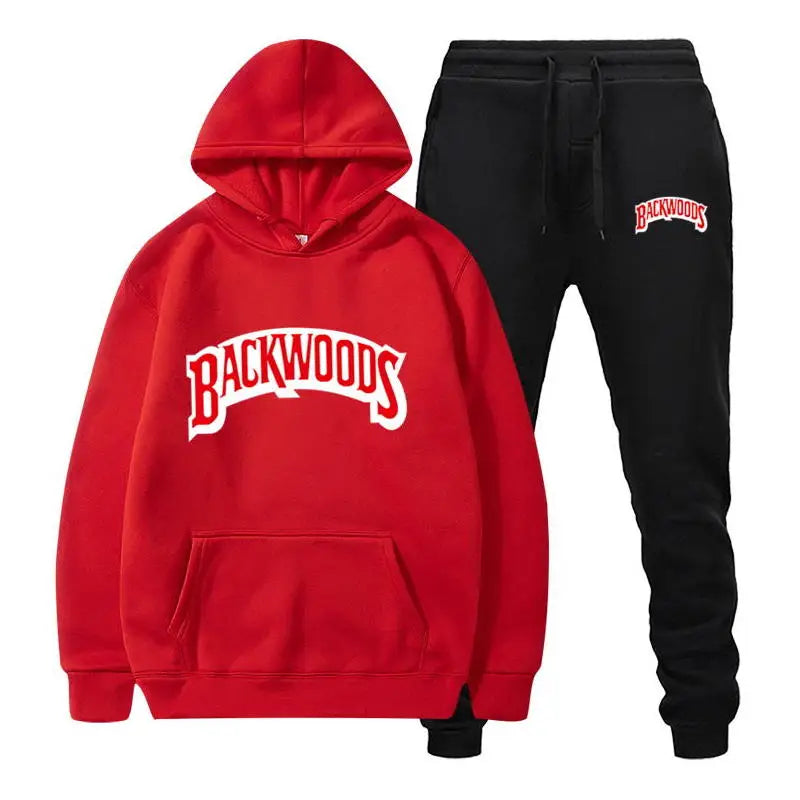 "Backwoods" Men's Fleece Hoodie + Sweatpants Thick Sweatsuit/Tracksuit