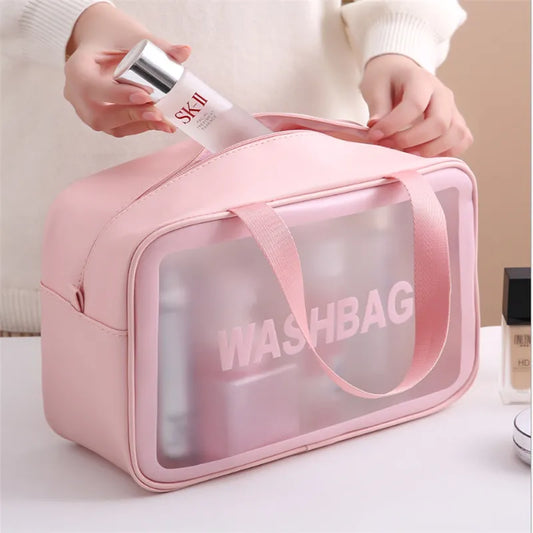 Clear Transparent Waterproof Large Capacity Cosmetic Bag