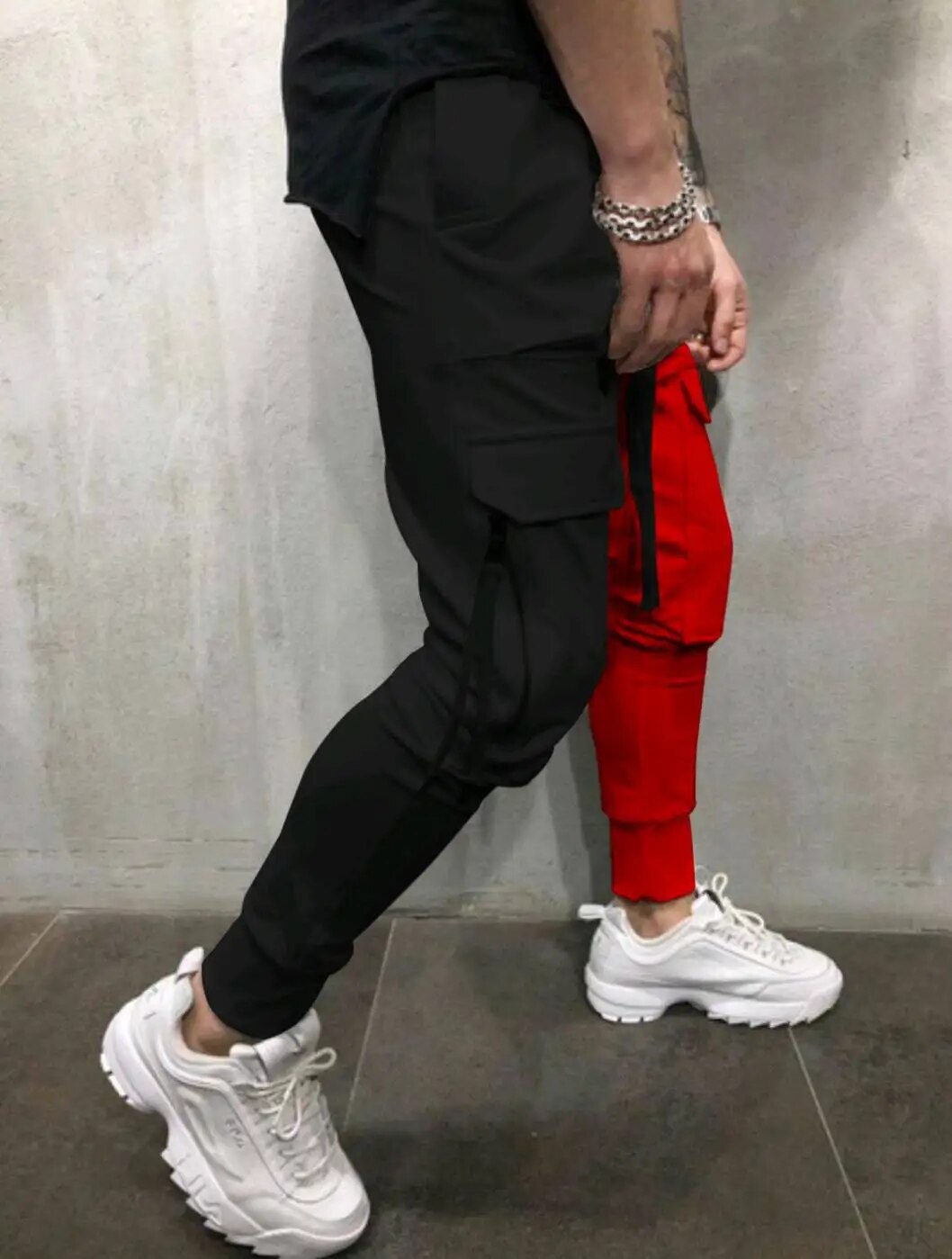 Men's Colorblock Skinny Fit Jogger Sweatpants