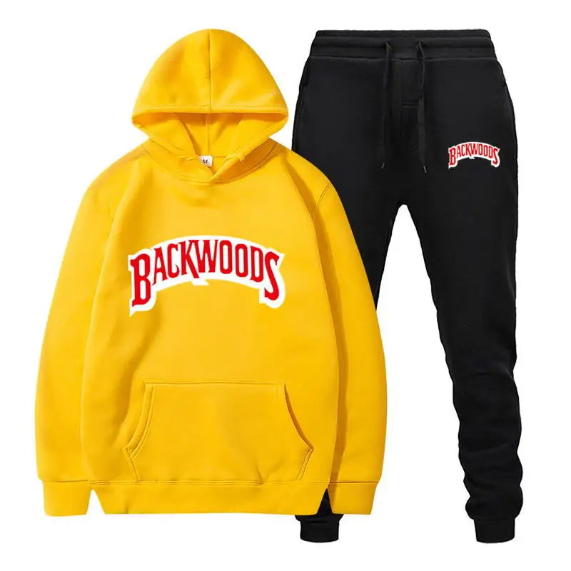 "Backwoods" Men's Fleece Hoodie + Sweatpants Thick Sweatsuit/Tracksuit