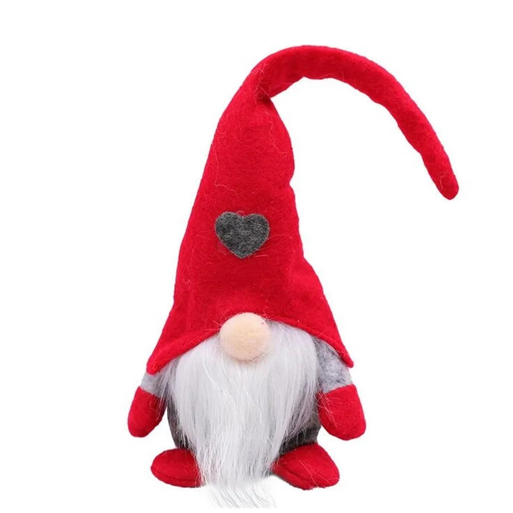 Christmas Santa Doll Knitted Fabric Tree Hanging Ornament Dwarf Elf Gnome