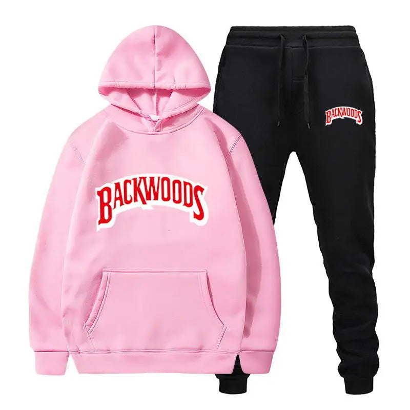 "Backwoods" Men's Fleece Hoodie + Sweatpants Thick Sweatsuit/Tracksuit