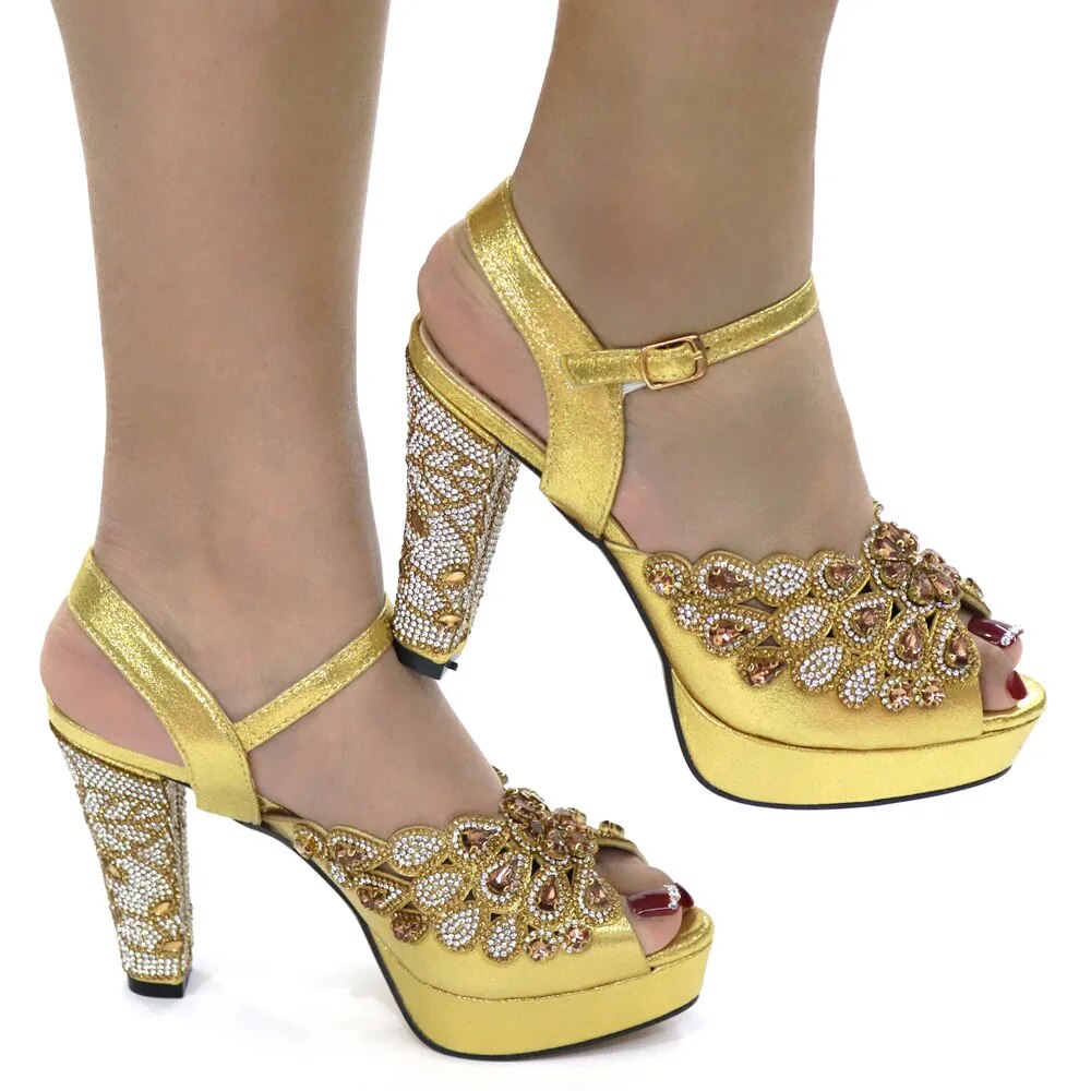 Embellished Rhinestone Peacock Design Party/Wedding Stiletto  Heel Sandal Pumps