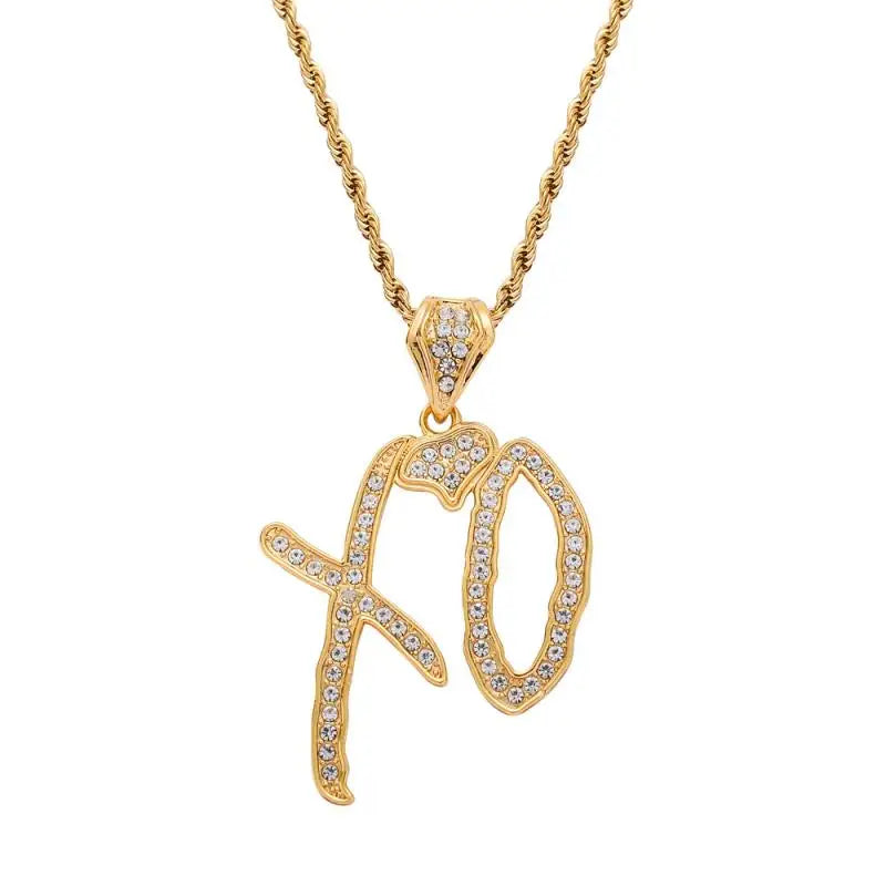 "TRAP" Ice-Out Hip-Hop Pendant Chain Necklace