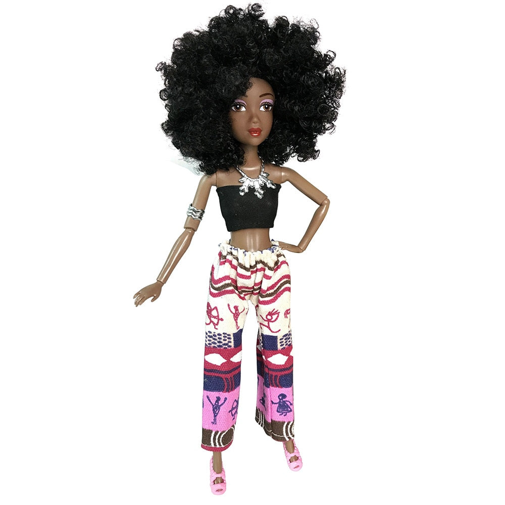 30CM African Black Moveable Joint Body Dolls