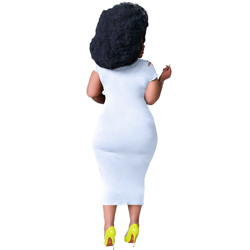 "Black Girls Rock" Plus Size Bodycon Short Sleeve Maxi T-Shirt Dress to 5X