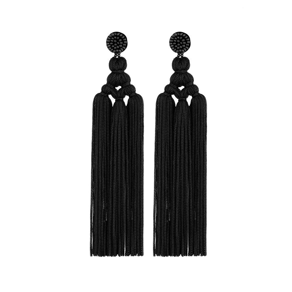 Silk Vintage Bohemian Drop Dangle Tassel Earrings