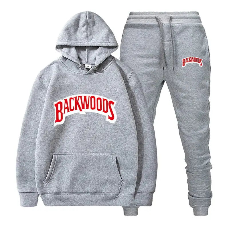 "Backwoods" Men's Fleece Hoodie + Sweatpants Thick Sweatsuit/Tracksuit