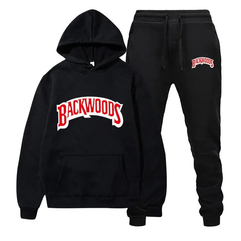 "Backwoods" Men's Fleece Hoodie + Sweatpants Thick Sweatsuit/Tracksuit