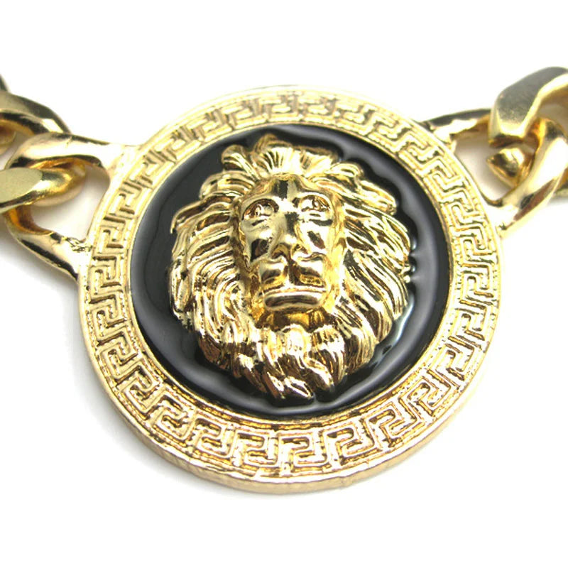 Lion Head Punk Pendant Geometric Trend Hip Hop Necklace