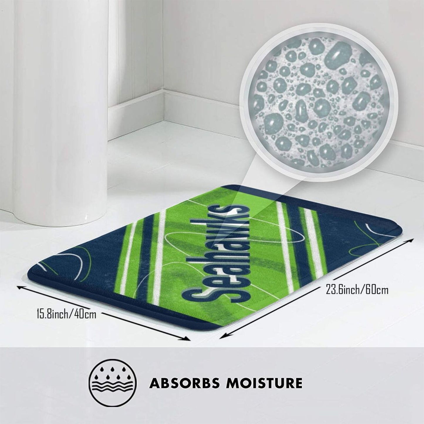 Cushion Soft Non-Slip Seahawks Seahawks Rug/Mat