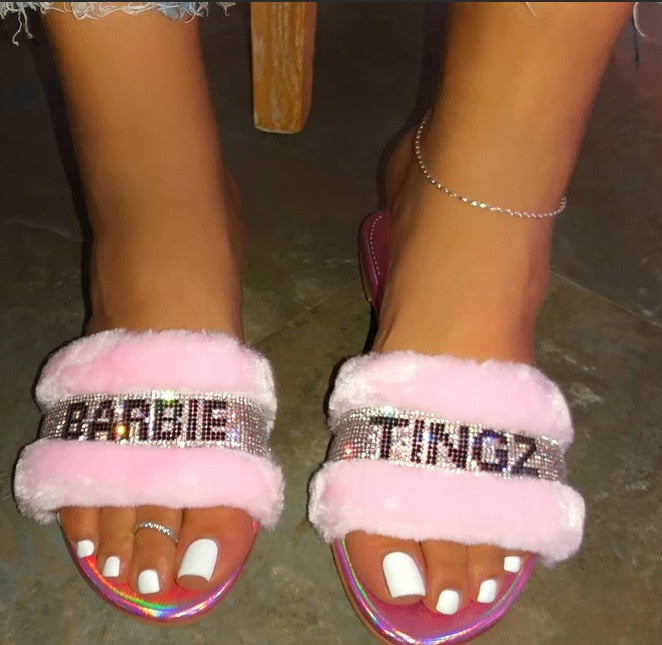 Barbie Crystal Beach Slipper Slides