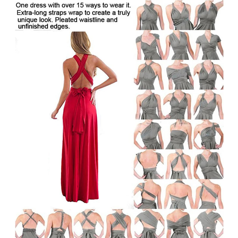 Solid Color Bandage Adjustable Sleeveless V-Neck Criss-Cross Back Bridesmaid/Party Maxi Dress