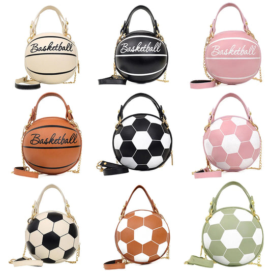 Basketball/Soccer PU Leather Crossbody Shoulder Purse