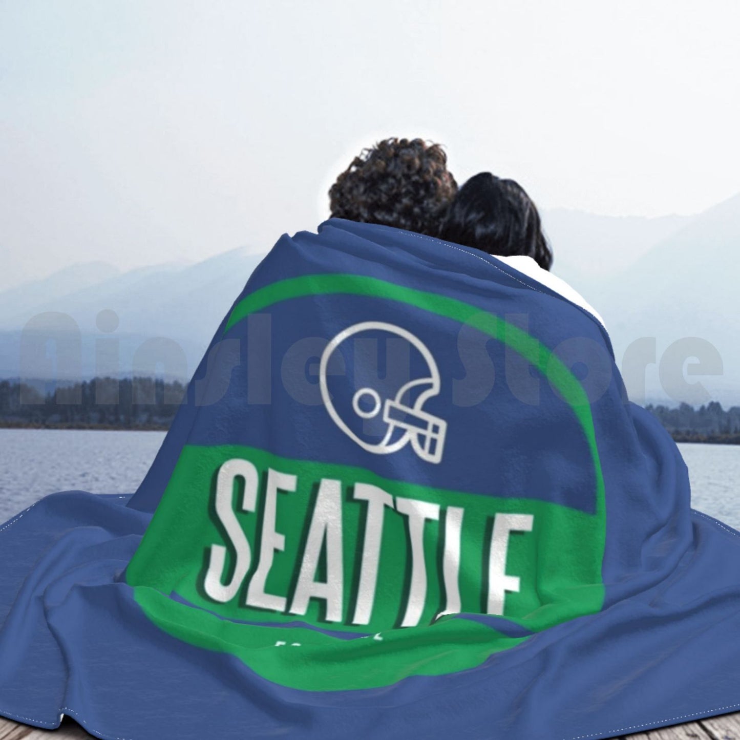 Seattle Seahawks Retro Blanket