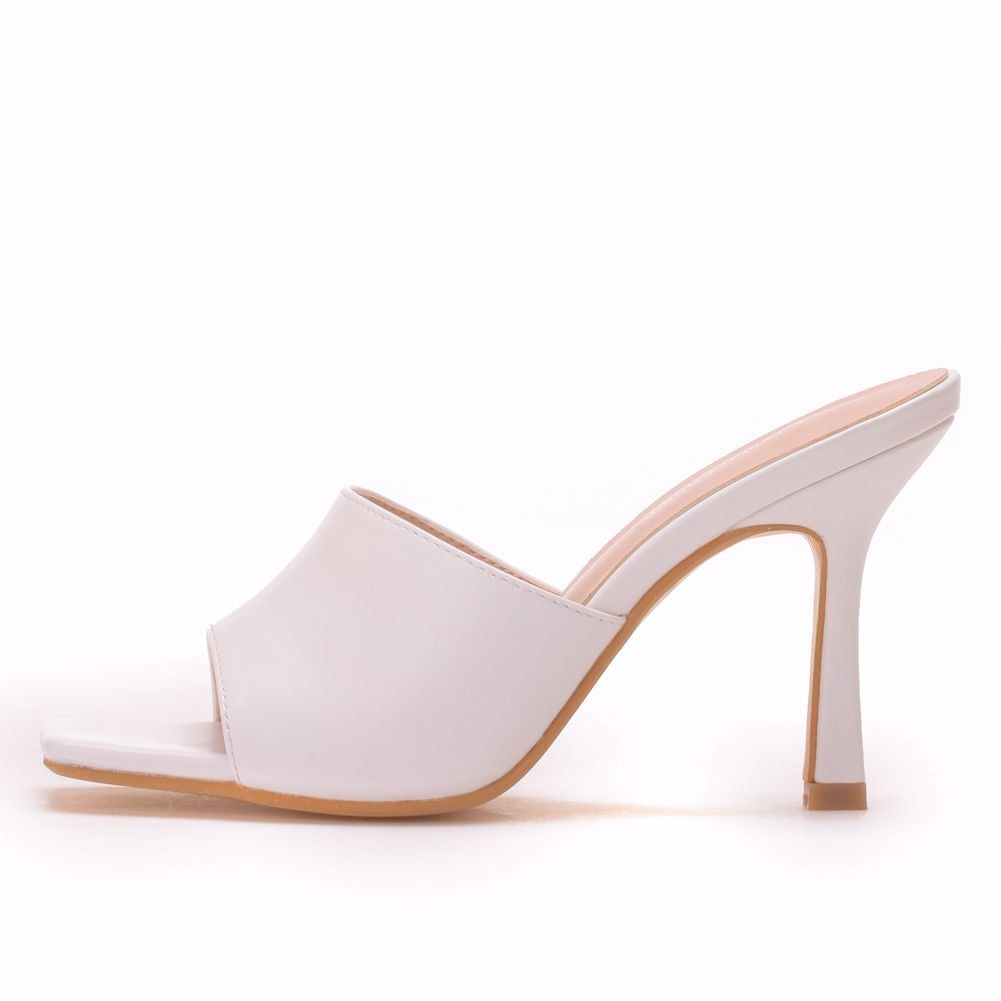 Candy Color Stiletto Slipper Platform Mule Sandals