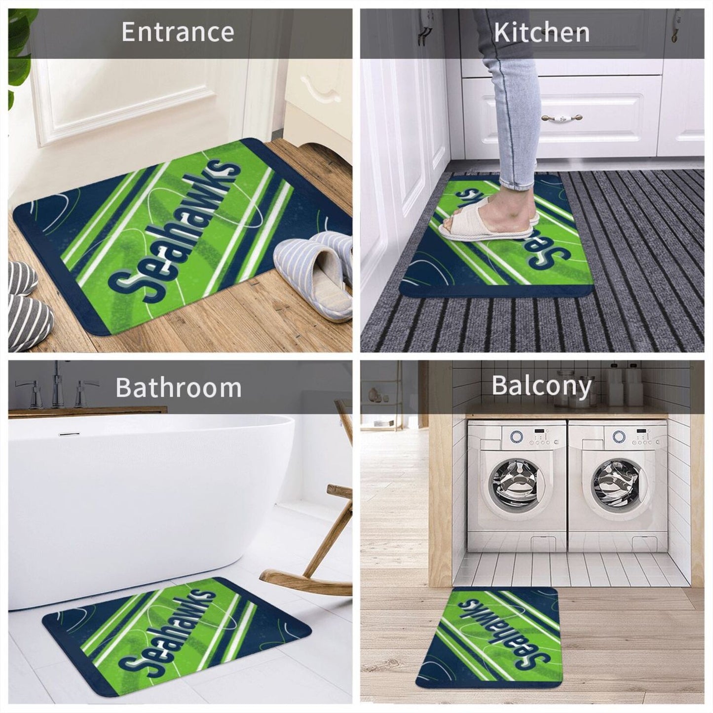 Cushion Soft Non-Slip Seahawks Seahawks Rug/Mat