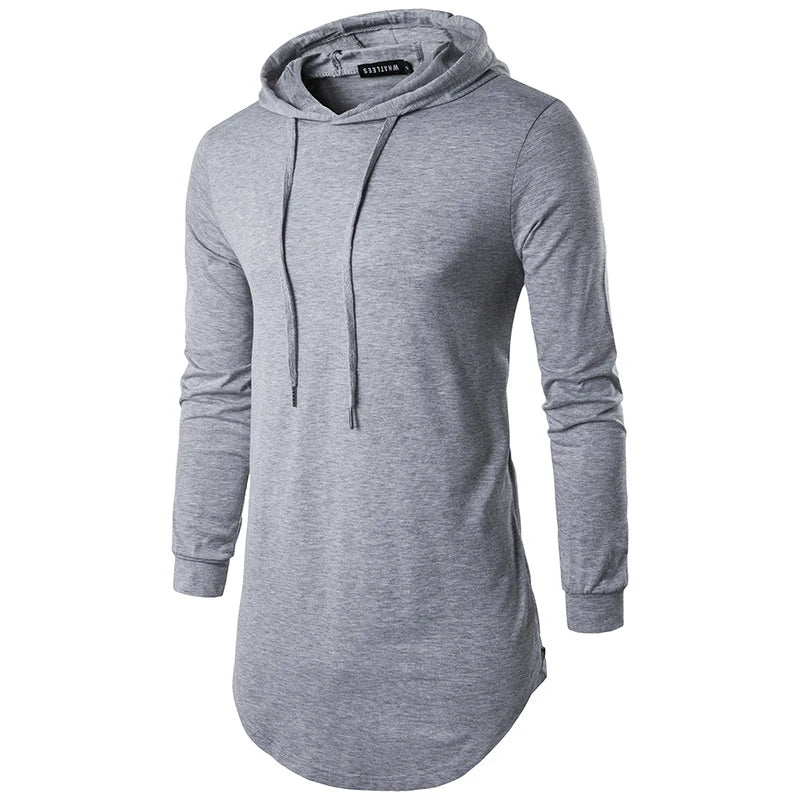 Men's Oversized Solid Color Drawstring Hoodie Sweatshirt
