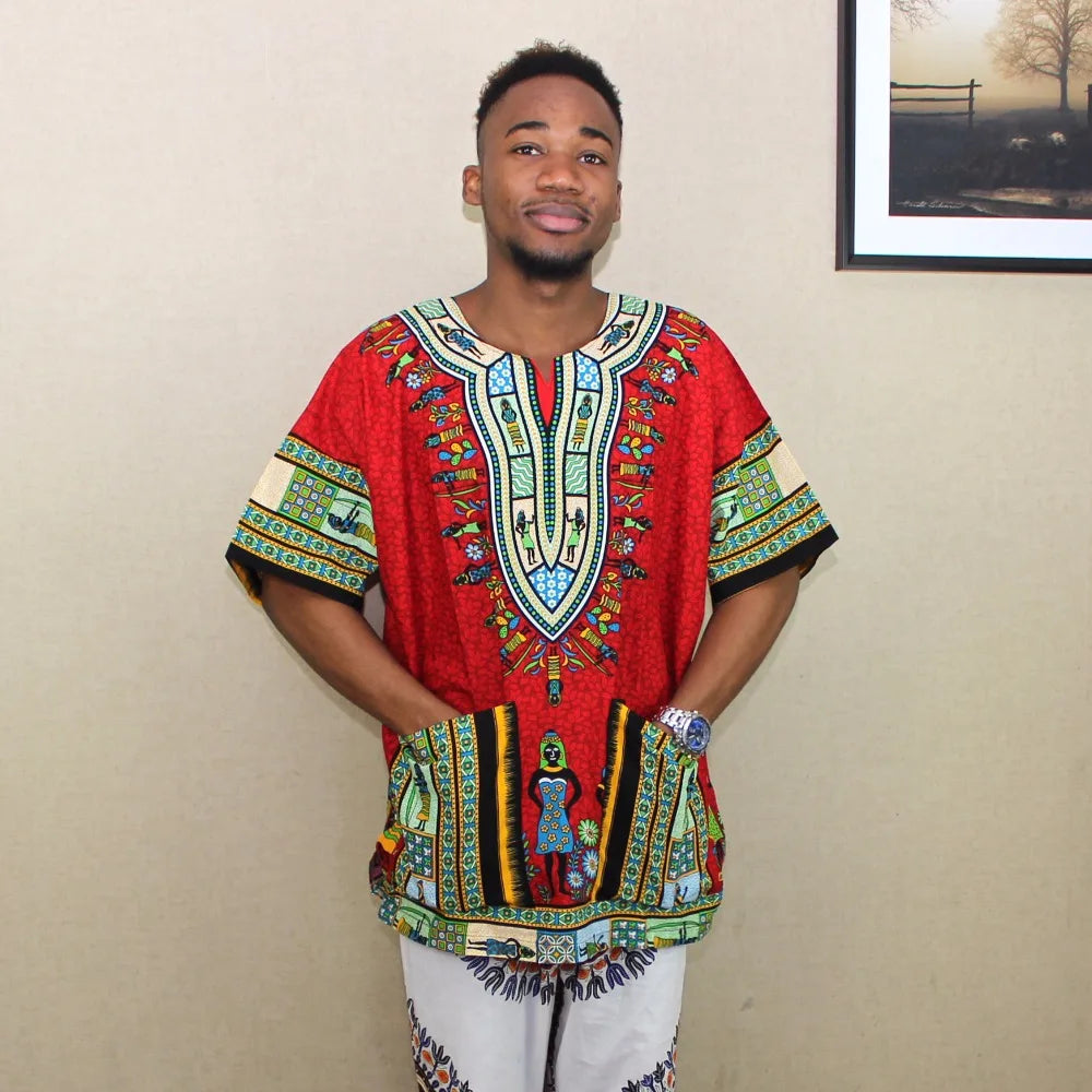 African Traditional Print 100% Cotton Dashiki