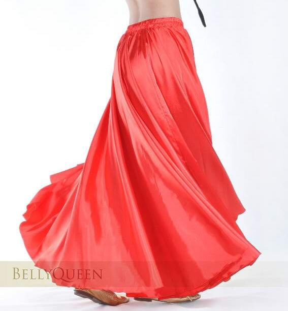 Satin Belly Dance Maxi Skirt