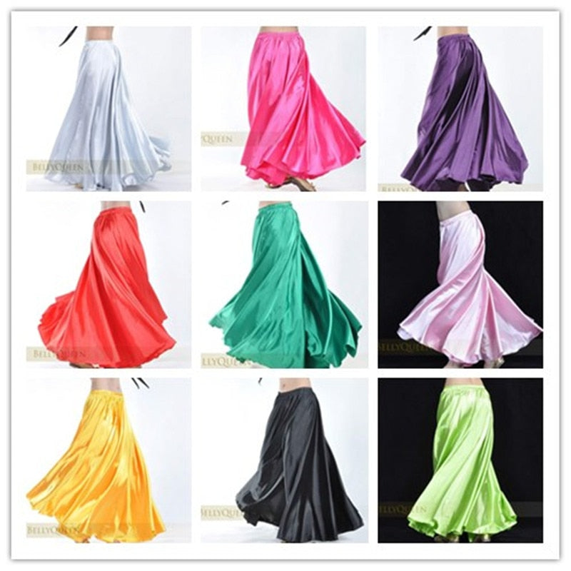 Satin Belly Dance Maxi Skirt