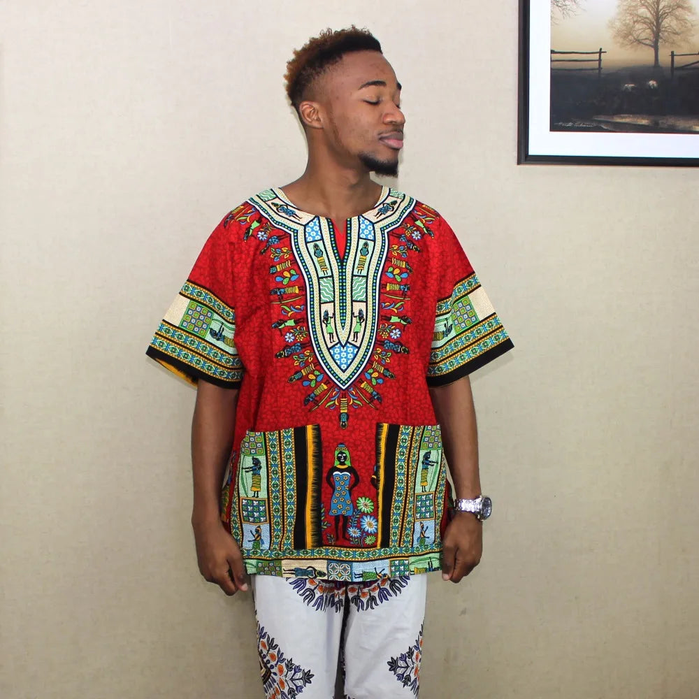 African Traditional Print 100% Cotton Dashiki