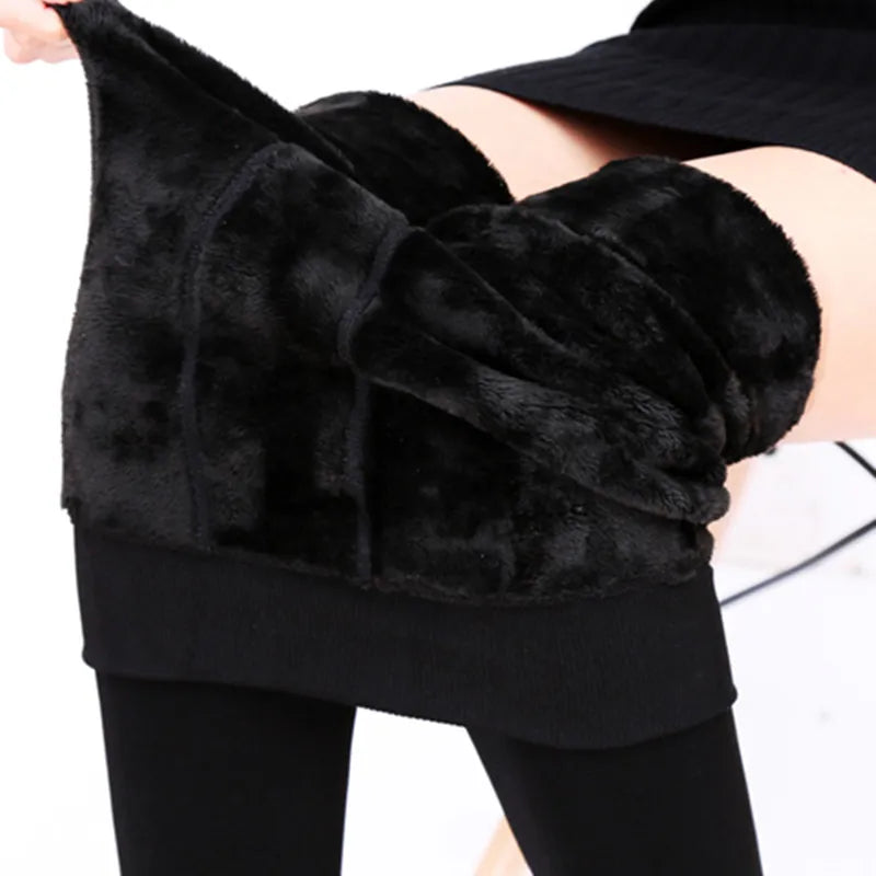 Velvet Plush Lined High Waist Thick Leggings-8 Colors