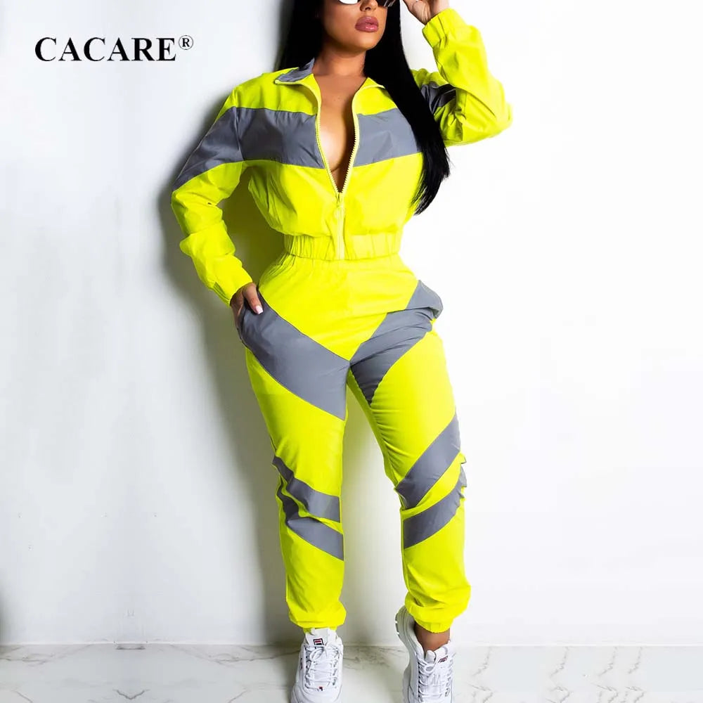 Geometric Colorblock Ladies 2-Piece Tracksuit