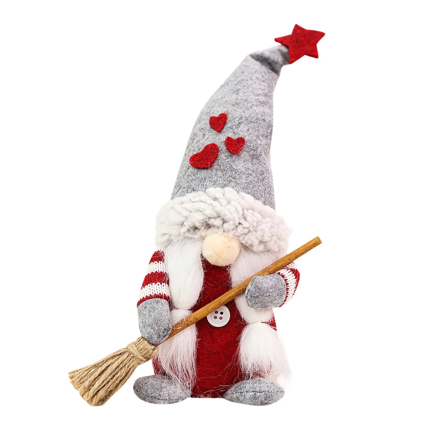 Christmas Santa Doll Knitted Fabric Tree Hanging Ornament Dwarf Elf Gnome