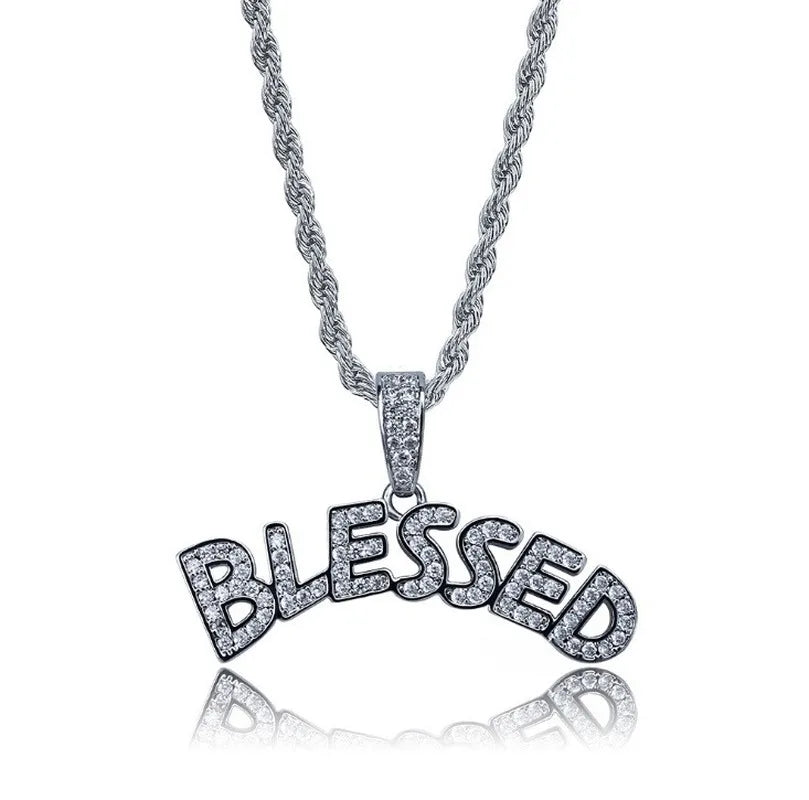 "TRAP" Ice-Out Hip-Hop Pendant Chain Necklace