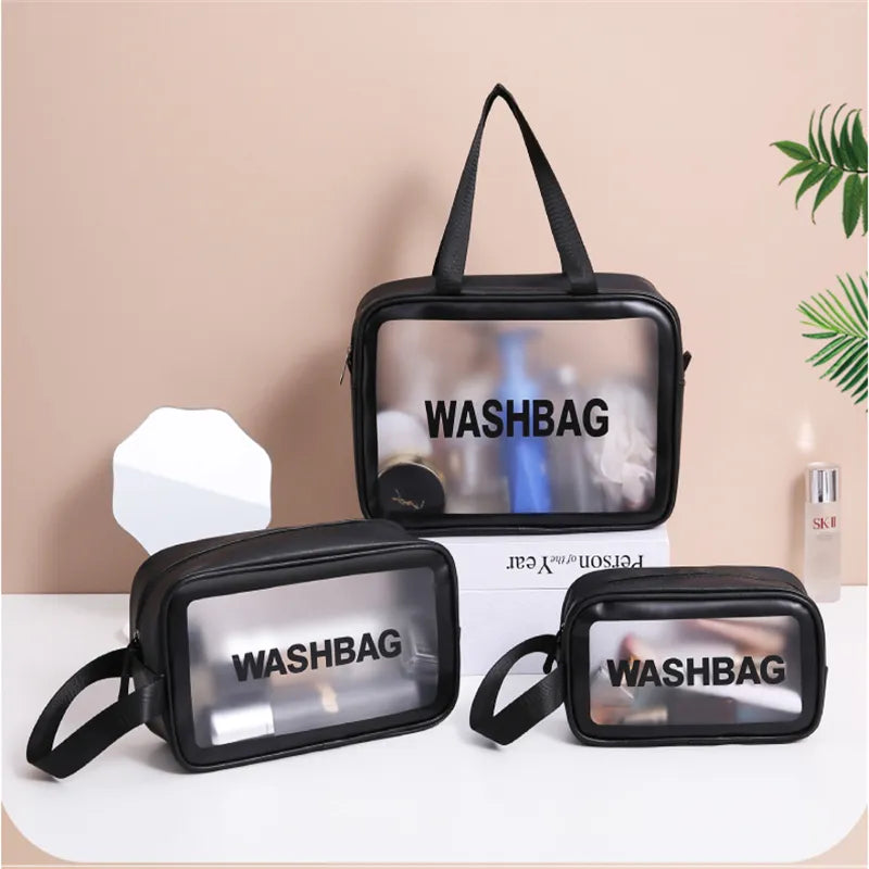 Clear Transparent Waterproof Large Capacity Cosmetic Bag