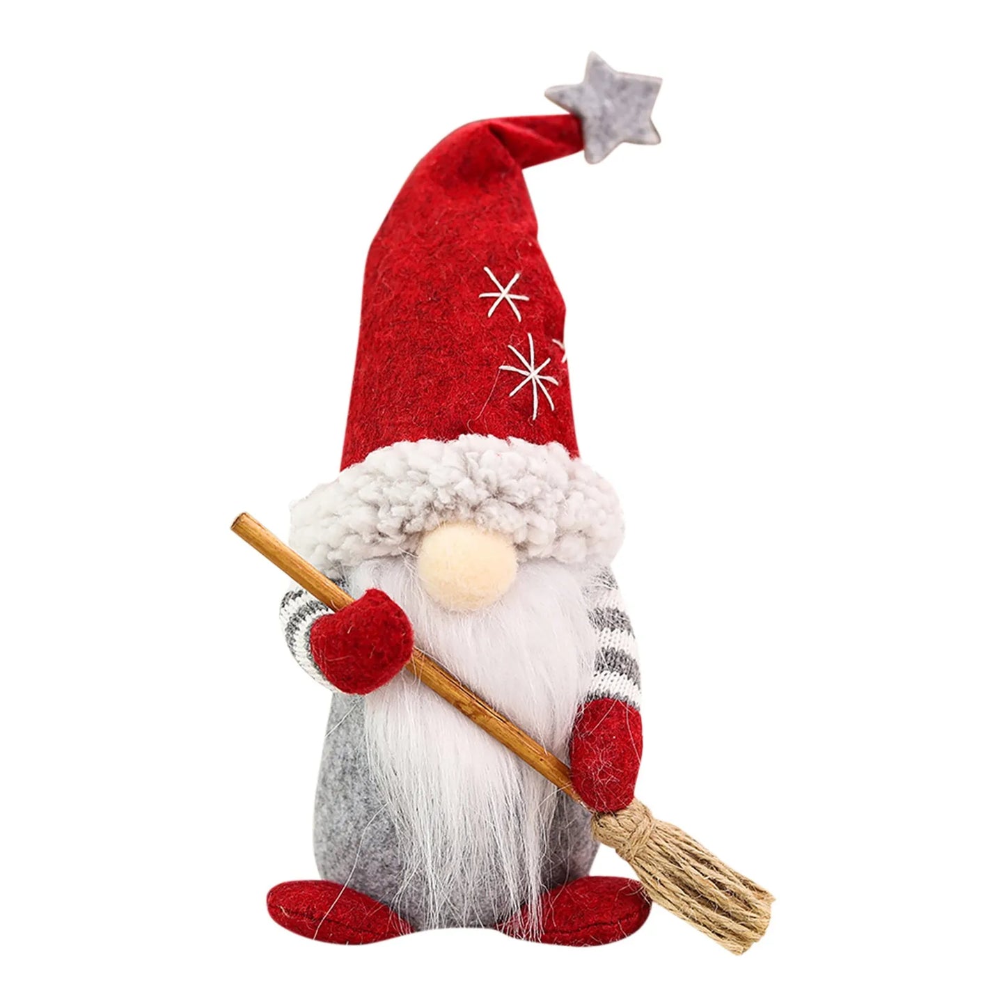 Christmas Santa Doll Knitted Fabric Tree Hanging Ornament Dwarf Elf Gnome