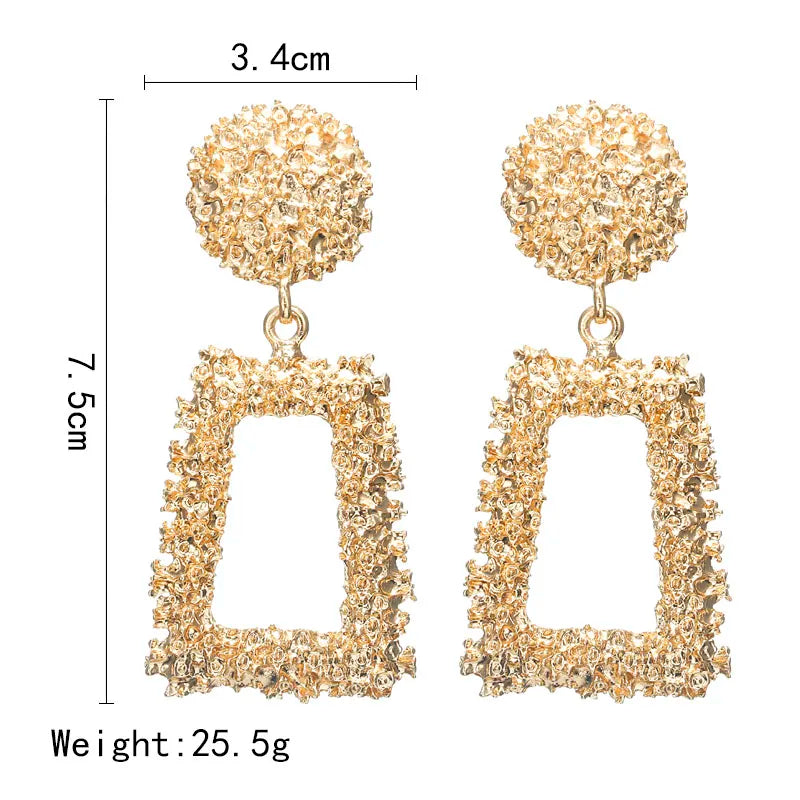 Simulated Pearl Stud Long Statement Drop Earrings