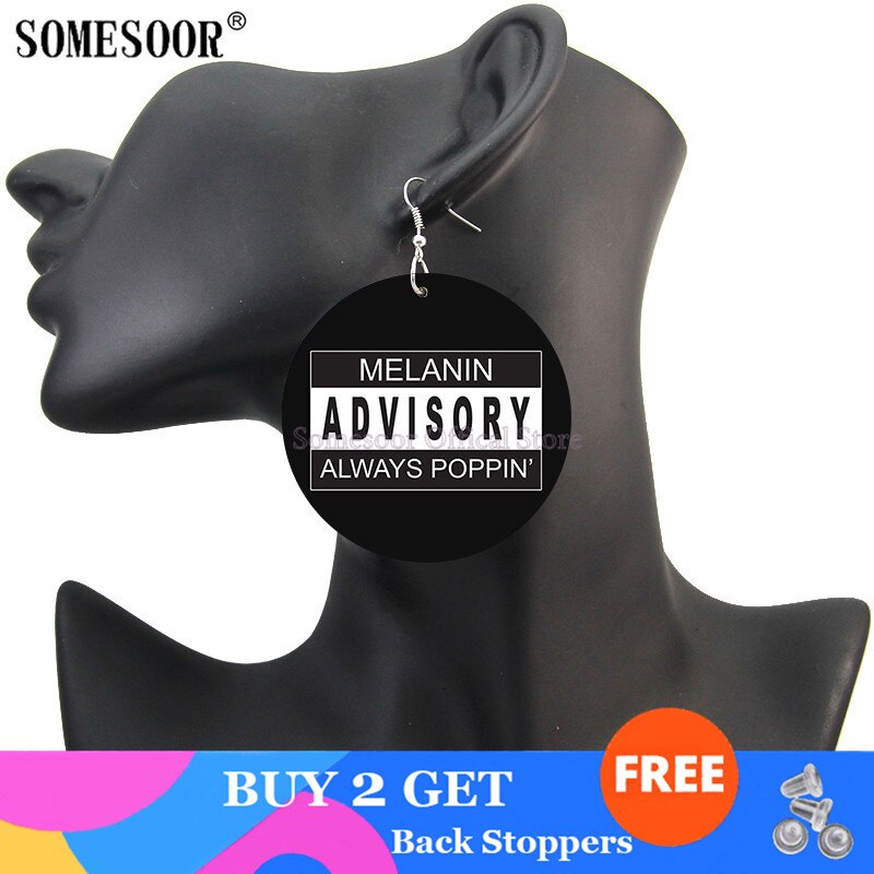 Black Live Matter Sayings Blessing Women Wooden Drop Earrings