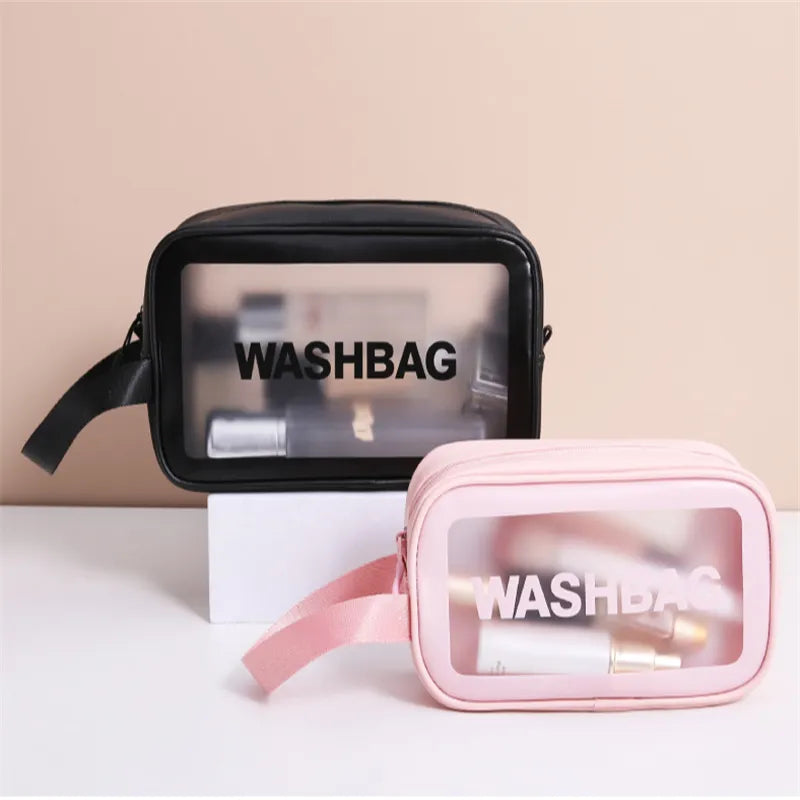 Clear Transparent Waterproof Large Capacity Cosmetic Bag