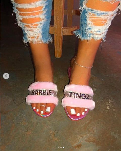 Barbie Crystal Beach Slipper Slides