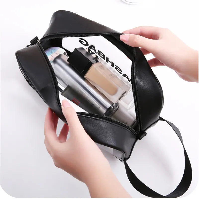 Clear Transparent Waterproof Large Capacity Cosmetic Bag