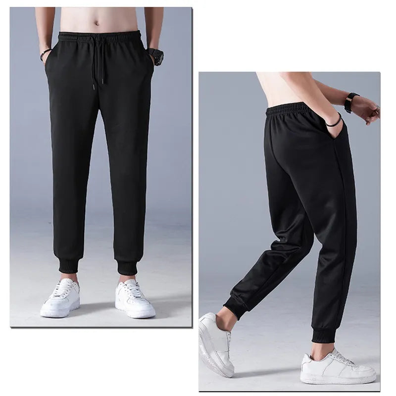 Men's Winter Thermal Letter Printed Cotton Sweatpants